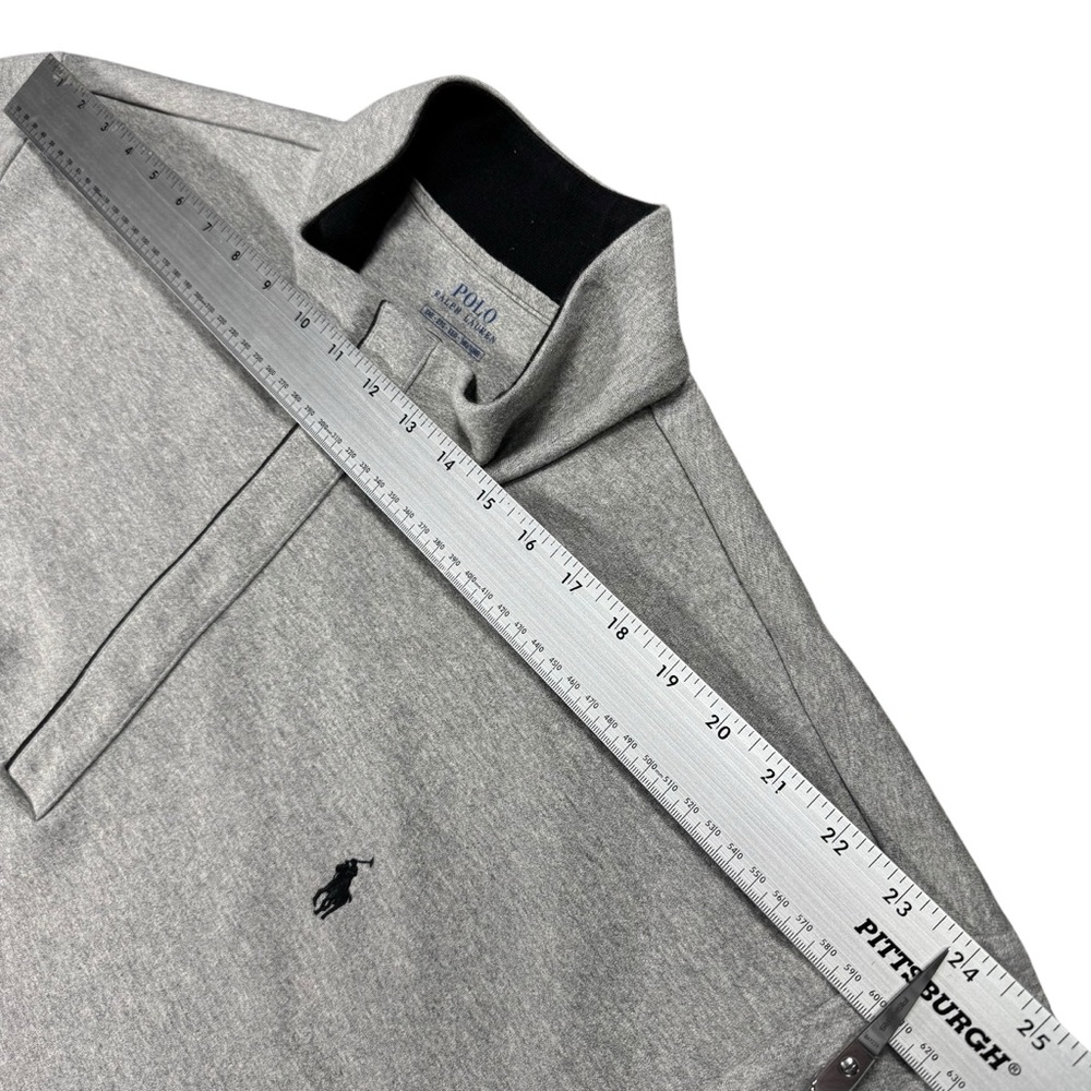 Polo Ralph Lauren Men’s 2XB Grey Double‑Knit Quarter‑Snap Pullover - Picture 12 of 12